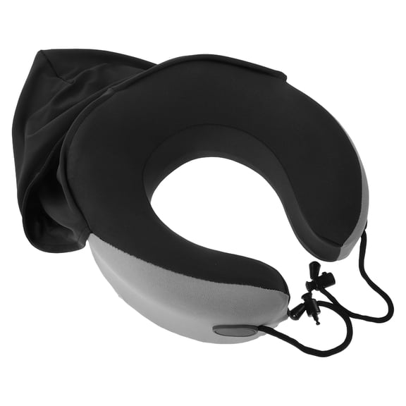 FONDOTIN Multi-Color U-Shape Pillow with Hood for Travel, Adjustable and Easy to Clean