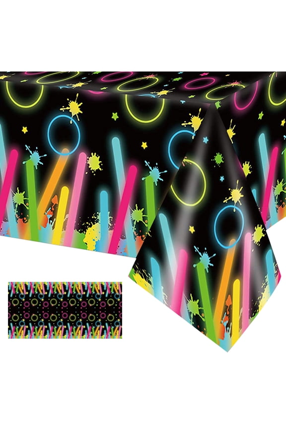 Neon Tablecloth Party Decor Birthday Wedding Tablecloths Child
