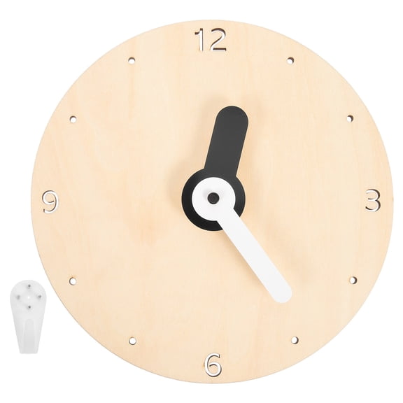 Greenadscape Silent Round Wall Clock White Modern Design Kids Room Time Display 8.7x8.7in 1 Piece