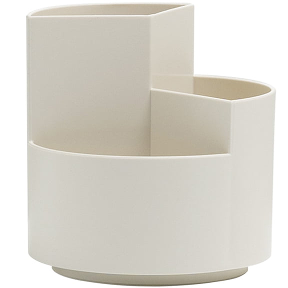 unbranded Office Pencil Holder Storage Bucket Beige Organizer Vertical Large Rotating Caddy Makeup Organiser