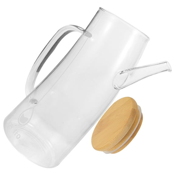 unbranded Oil Bottle Glass Pitcher with Spout Olive Dispenser Large Capacity Pot