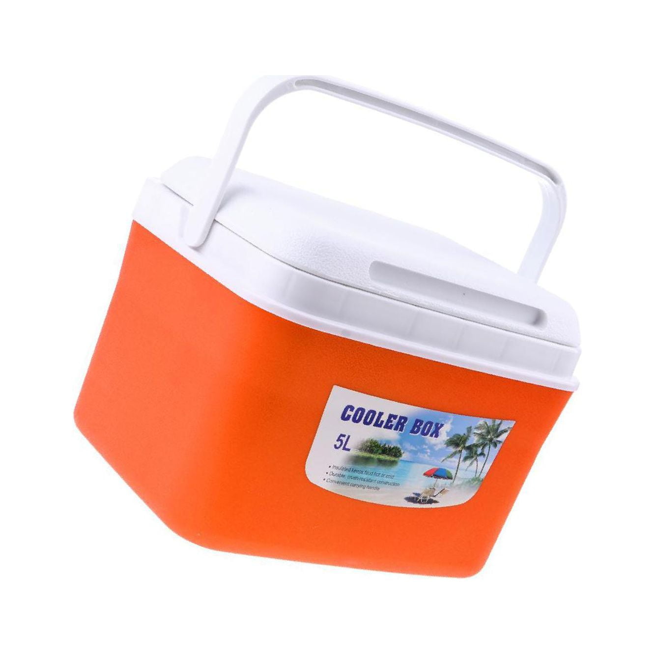 chidgrass Outdoor Camping Food Cooler Box Car Ice Bucket with Handle 5L