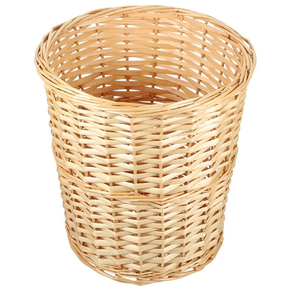 unbranded Outdoor Decor Rattan Trash Can Elegant Household Eco-friendly Waste Bin