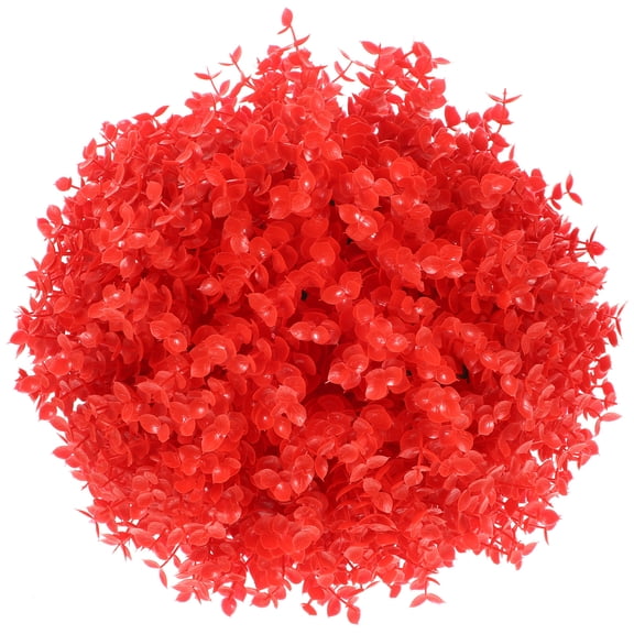 unbranded  Outdoor Decorative Balls Artificial Grass Plants for Indoor Red