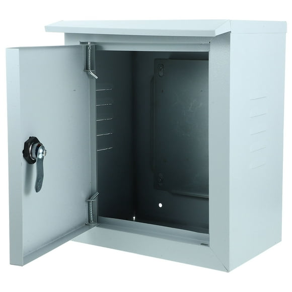 OUNONA Weatherproof Metal Outdoor Electrical Box Breaker Box Light Grey