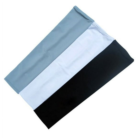 Outdoor Sports Arm Sleeves Unisex Cooling Breathable Sun Anti-UV Oversleeves Size L Grey