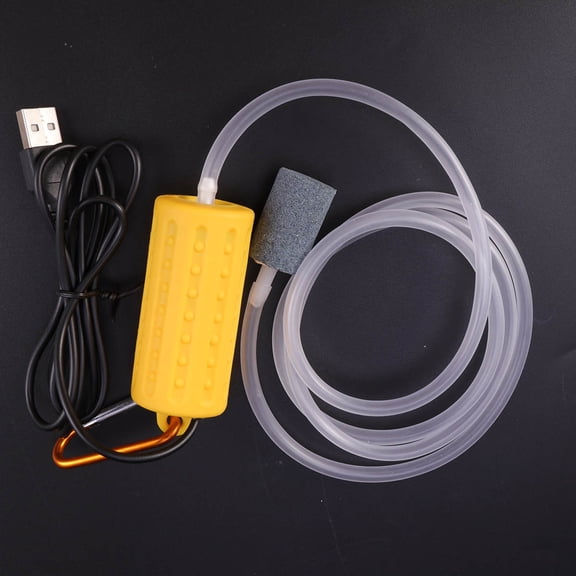 unbranded Oxygen Pump Battery Powered Aquarium Air Small Water Submersible Yellow