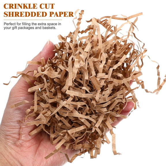 Light Brown Crinkle Cut Shredded Paper Filler for Packaging, 1 Pack - Packaging Material