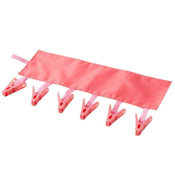 unbranded Folding Underwear Hanger Fabric Clothes Hanger Travel 34.00X10.00X0.20CM Red