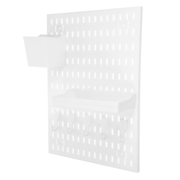 OULII Pegboard Tool Organizer 1 Set White Plastic Rectangular for Home Organization