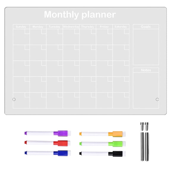 IFANLANDOR Light Message Writing Board Acrylic Transparent Home Set