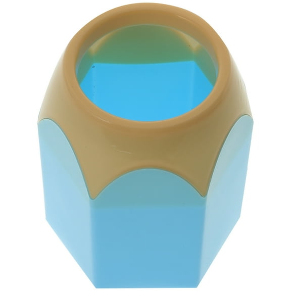 unbranded Pen Pot Large Transparent Creative Pen Holder Student 8.70X8.70X10.50CM Blue