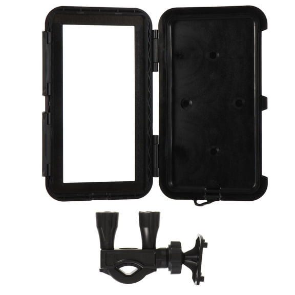 FONDOTIN Motorcycle Phone Stand Waterproof Black Plastic for Riding and Biking