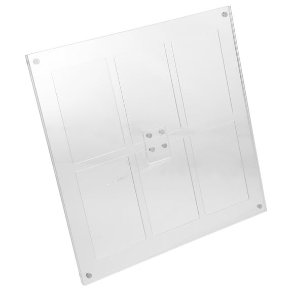Clear Acrylic Photo Frame for Home Use and Stable 6grid Display Holder 3 inch