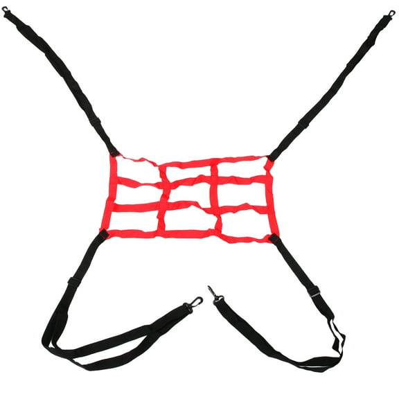 Red Football Practice Net for Outdoor Use Made of Nylon Lightweight and Durable 1 Piece