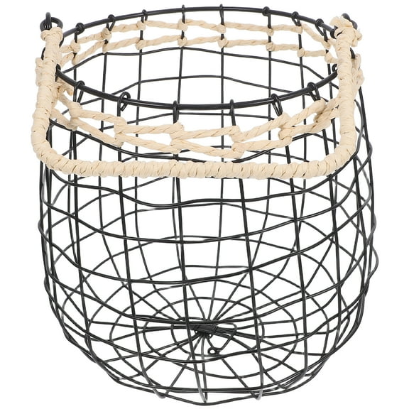 LITINKIMI Countertop Fruit Basket Wire Fruit Storage Basket Rustic Iron 1Pack