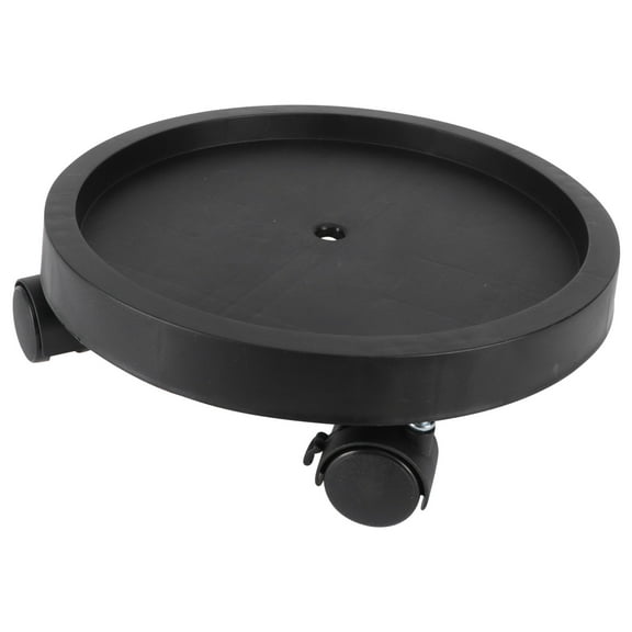 Black Flowerpot Base Plant Pot Storage Tray with Wheels and Casters, Indoor Planter Roller for Easy Mobility
