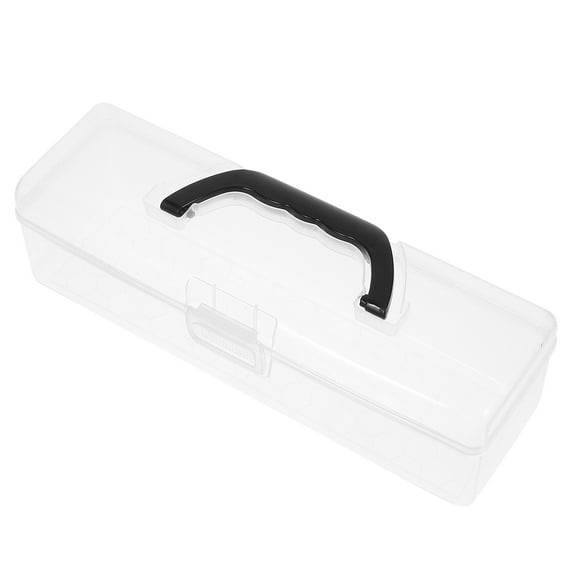 unbranded Plastic Organizer Box for Paint Brushes and Pens Craft Sewing Box for Watercolor Makeup Brushes Organizing Tool Bead Sewing