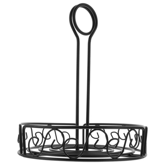 unbranded  Portable Seasoning Rack Wire Cube Storage Fruit Tray Gift Basket Black