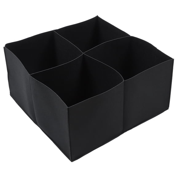 Black Nonwoven Planting Container Durable Vegetable Grow Bag for Terrace Yard Storage Use 10x8 Inches