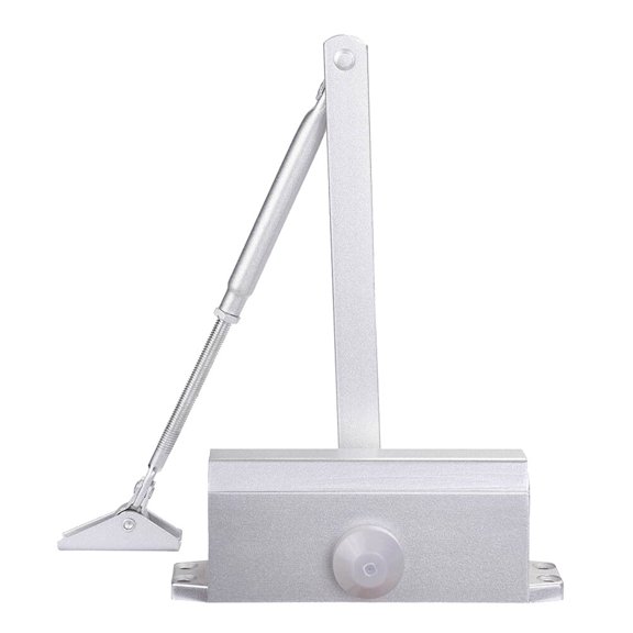 SKISUNO Adjustable Plated Silver Large Door Closer for Home with Double Control and Buffer Damping Features