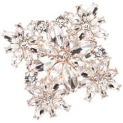 KHBUAB Rhinestone Shoe Buckles in Golden - Sturdy and Safe for Long-Term Use
