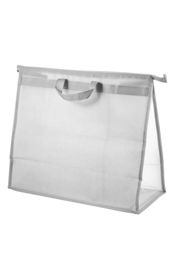 Purse Storage Bag Handbag Container Clear Zipper Pouches Grey
