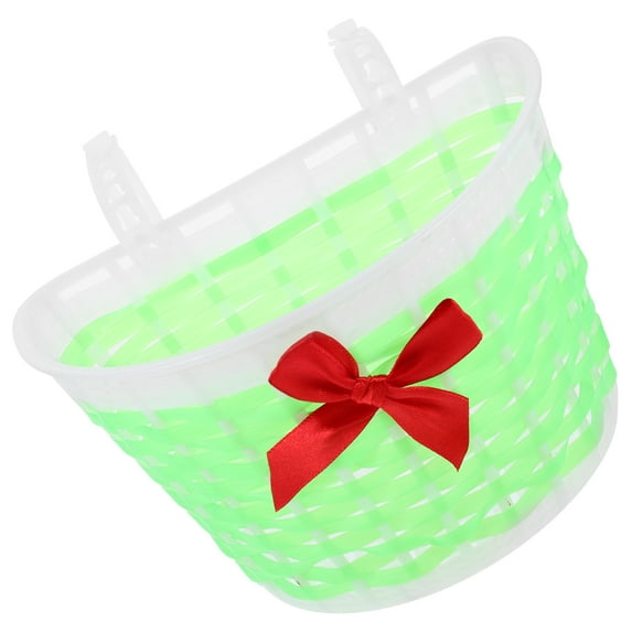 unbranded Rack Bicycle Basket Braided Bike Basket Child 21.00X13.00X12.00CM Green