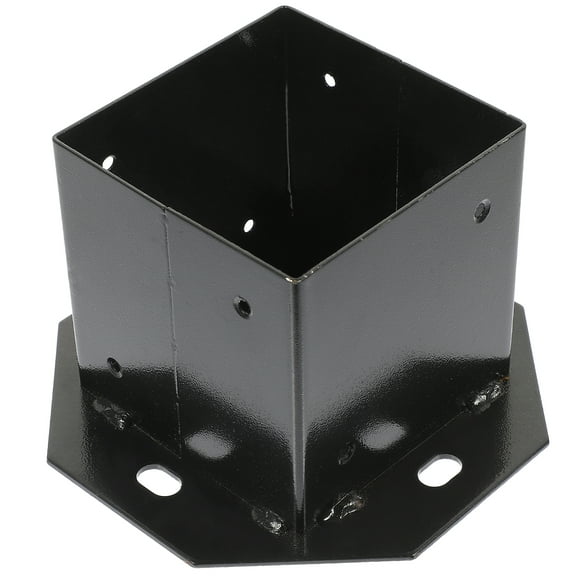 unbranded Flange Pillar Guard Mailbox Post Base 16.00X16.00X10.10CM Black