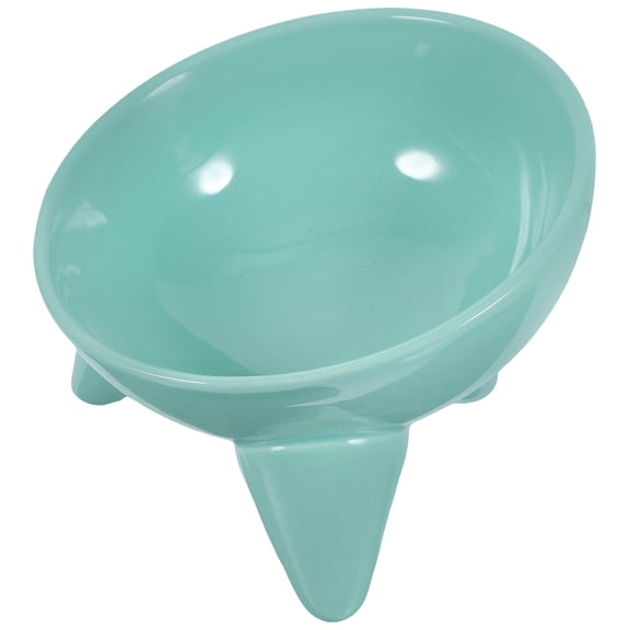 unbranded  Oblique Tripod Bowl Dog Food Bowls Pet Feeder Cat Light Green