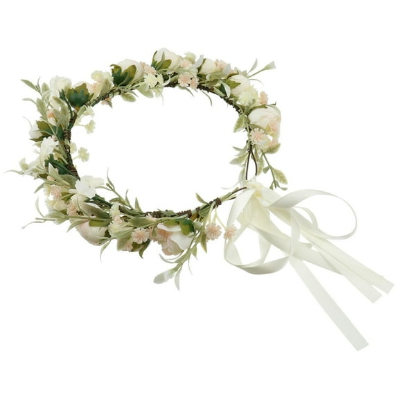 unbranded  Realistic Flower Headwear Decoration Wreath Tiara Premium Garland Vacation Hair