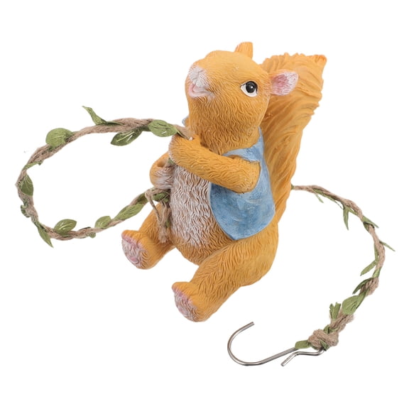 OUNONA Small Squirrel Figurine Animal Garden Ornaments Orange 1Set