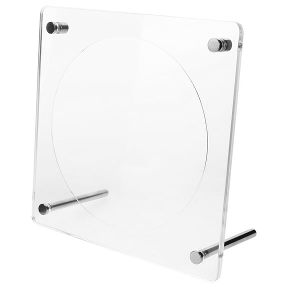 MLINS Transparent Acrylic CD Holder for Storage Use with Chic Design and Secure Tabletop Display 6.5 x 4.2 inches