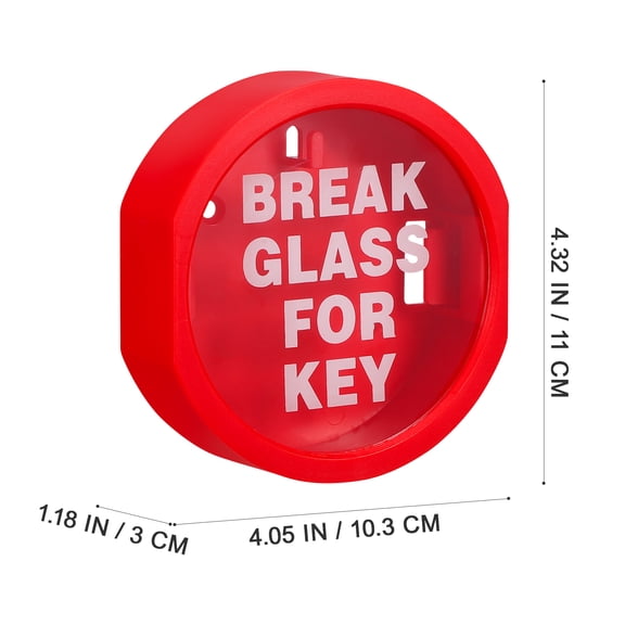 Milisten Red Wall-Mounted Fire Key Box with Plastic Case for Emergency Key Storage and Secure Access