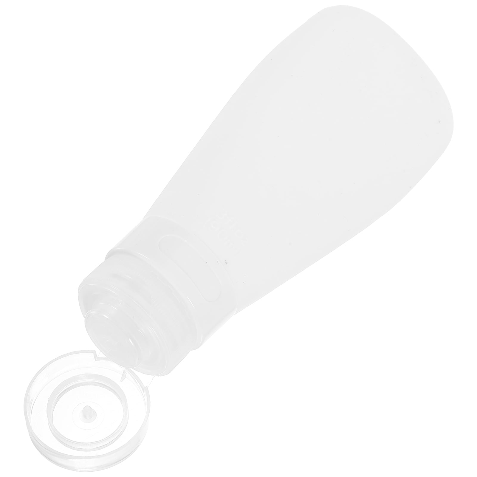 Multifunctional Shower Gel Bottles Toiletry Bottles Refillable Shampoo Container Liquid Bottle for Home Travel - White (90ml)