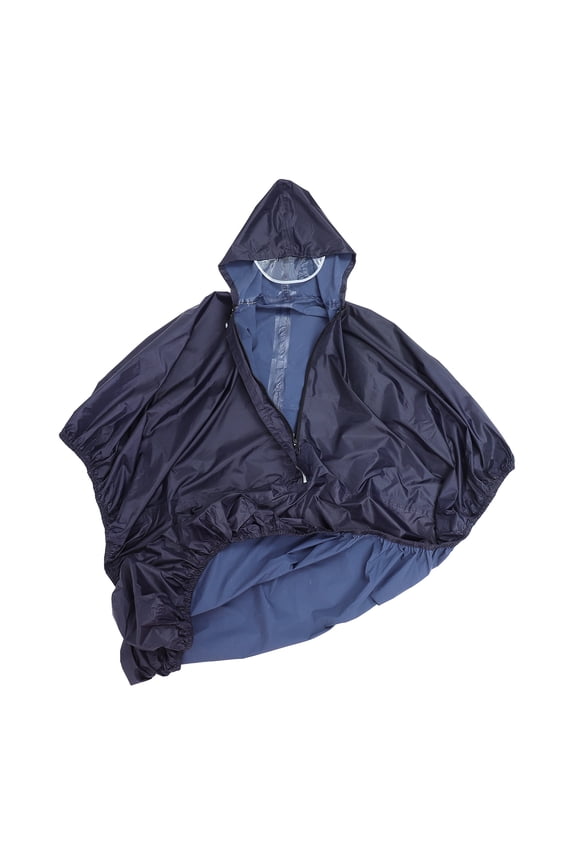 Hooded Adult Rain Poncho with Wheelchair Raincoat Old People Waterproof Elder