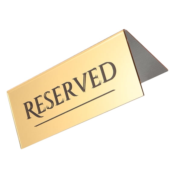 SKISUNO Elegant Golden Acrylic Reserved Table Signs for Special Events