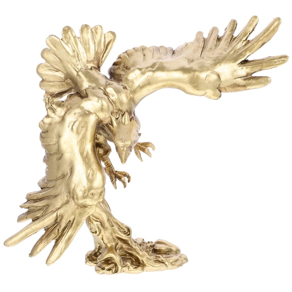unbranded Resin Eagle Statue Battery Wall Light Shadow Lamp Toy Figures Office Golden