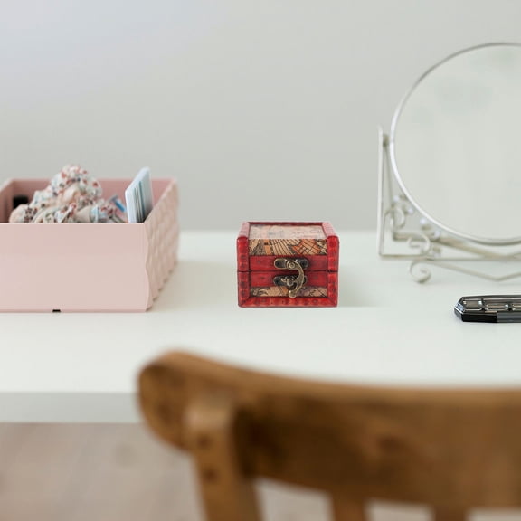 OUNONA Retro Style Decorative Box for Jewelry Organization Multi 1Pack