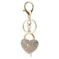 thumbnail image 1 of unbranded  Rhinestone Love Lock Keychain Keychains Women Kawaii Delicate, 1 of 8