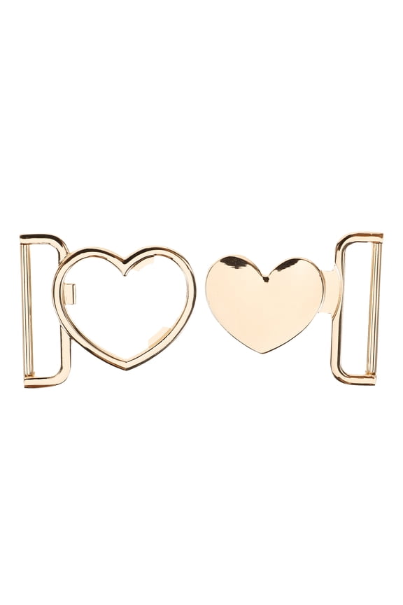 Rings Cinch Heart-shaped Buckle 6.80X4.70X1.00CM Golden