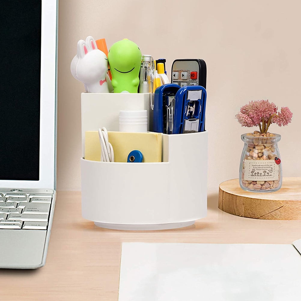unbranded Rotating Storage Box Desk Organizer Office Round Pen Holder ...