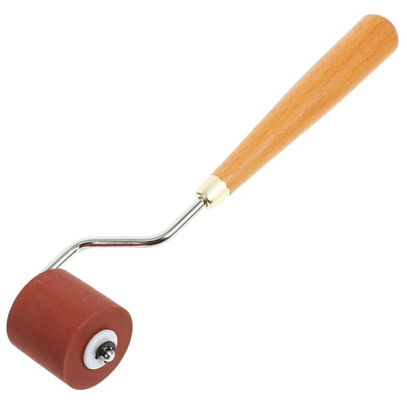 Tineasur Rubber Rolling Tool Stamping Roller Painting Tool Brown Craft Projects 1Pack