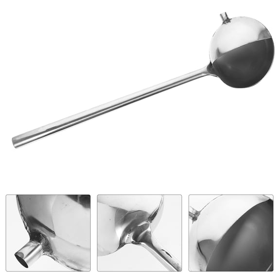 unbranded Sauce Spoon Funnel Spoon Silver Wear Resistant 1Pcs