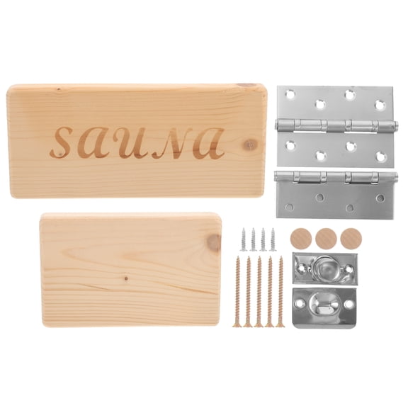 Sauna Door Handle with Wooden Material and Yellow Color for Sauna Use 1 Set