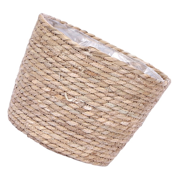 Indoor Potted Flower Basket Planter Pot for Plants, Khaki Color, Decorative Plant Holder for Home and Office