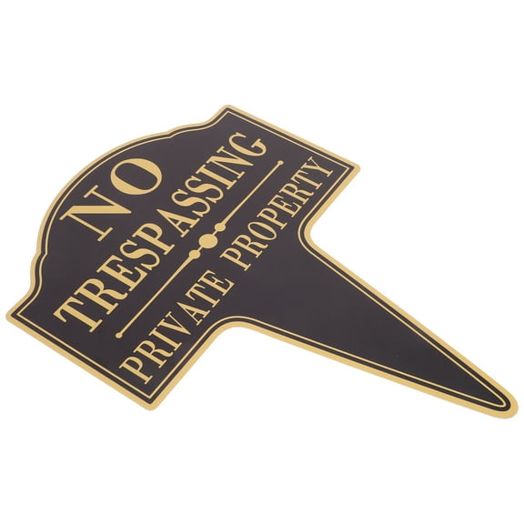 unbranded Security Signs for Yard No Trespassing with Stake Sliding Door Car Window Outdoor Black