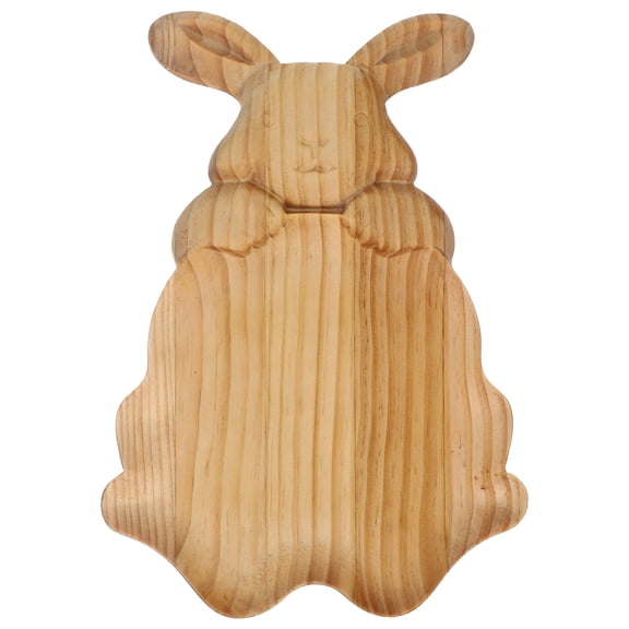 unbranded Serving Tray Fruit Snack Storage Plate Cartoon Bunny Shaped Food Tray for Spring Easter