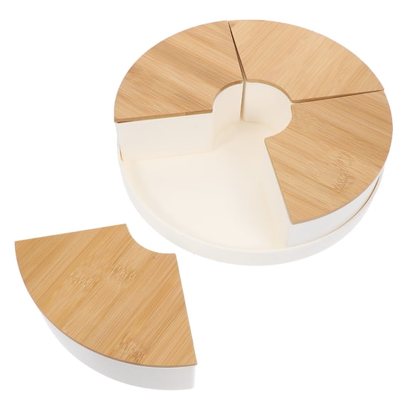 unbranded  Set Snack Bowl Serving Platter White Tray Office Fruit Plate Compact Nut