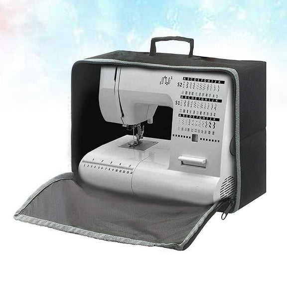 TEHAUX Black Sewing Machine Cover Compatible with Most Models, Protective Case with Simple Design